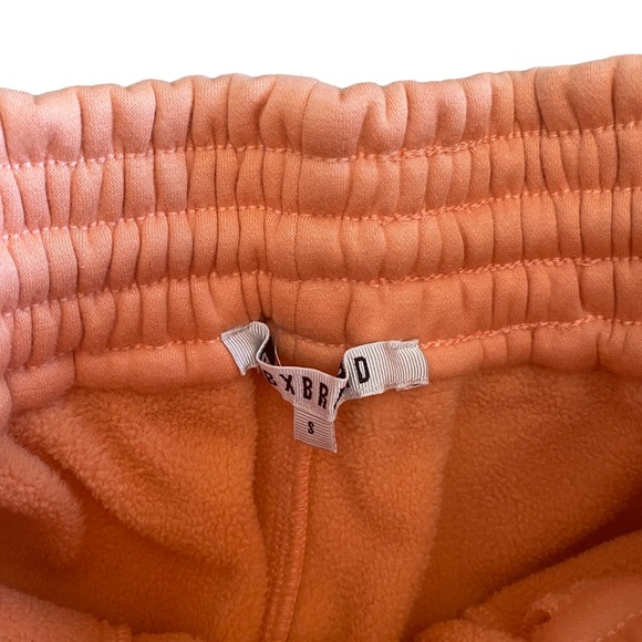 BBXBRAND Peach Orange Cropped High Waist Terry Joggers Women's Small - Picture 3 of 5
